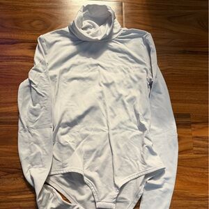 White Womens Racerback Long Sleeve Top